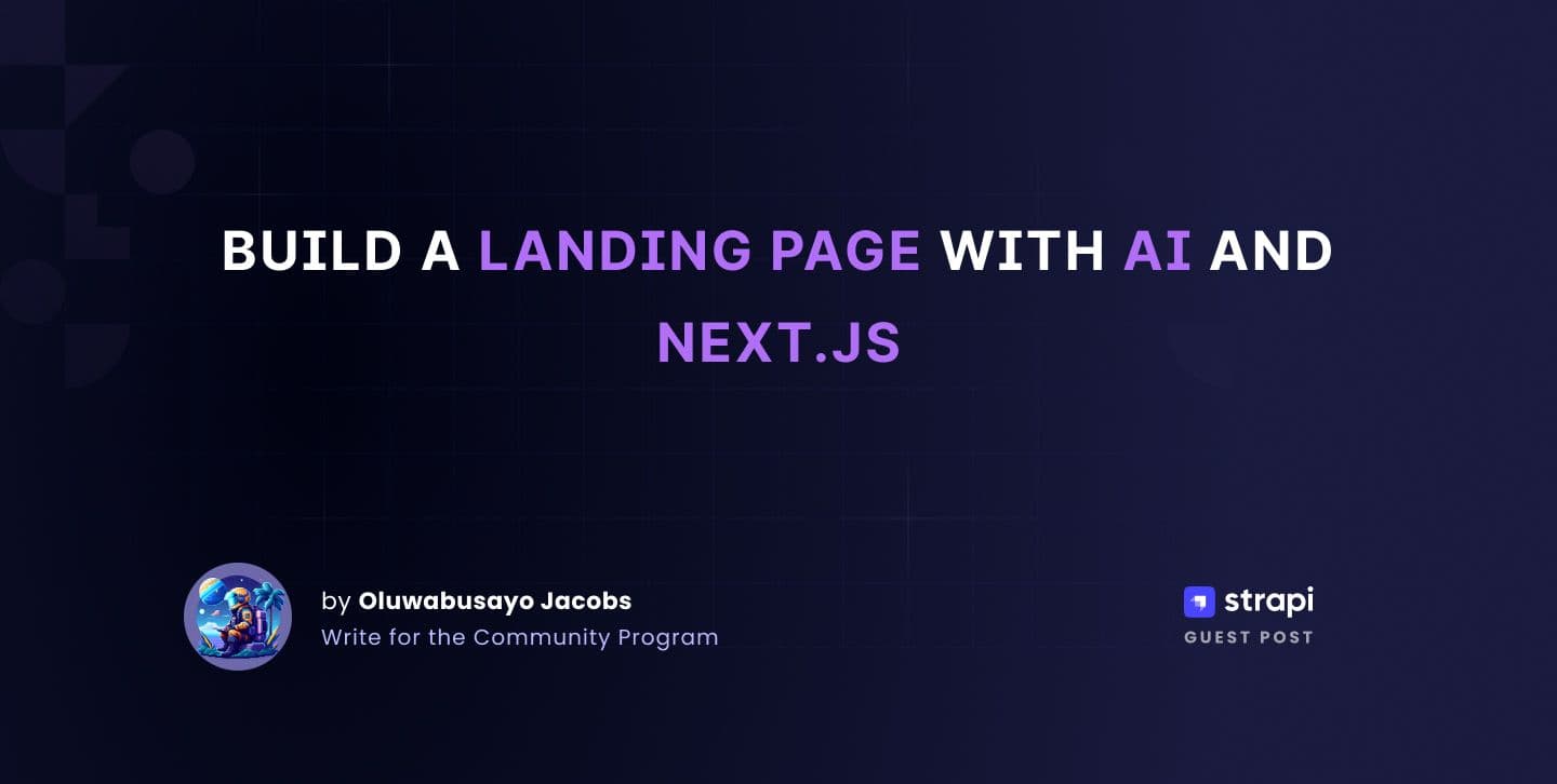 Build a Landing Page with AI and Next.js