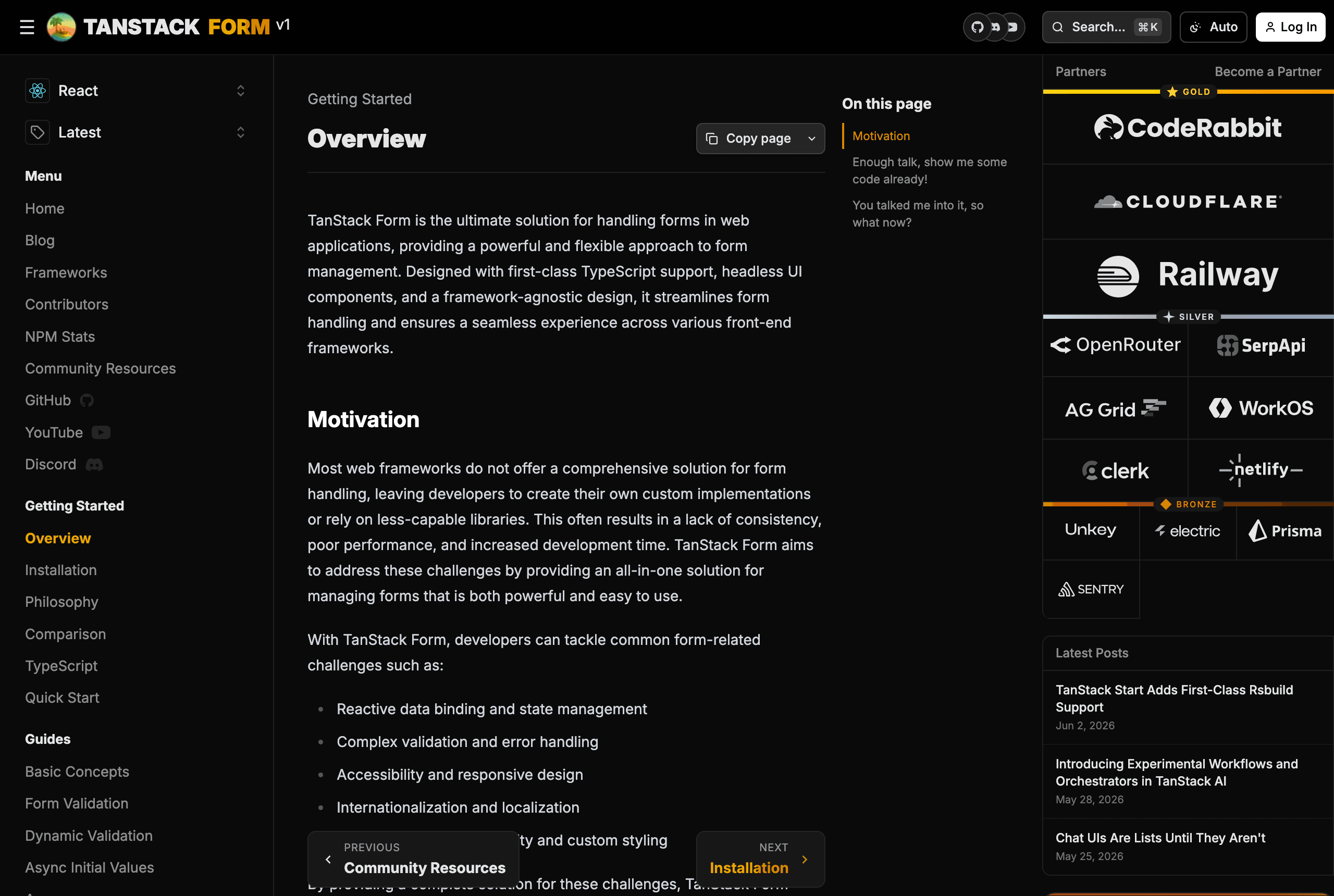 TanStack docs preview