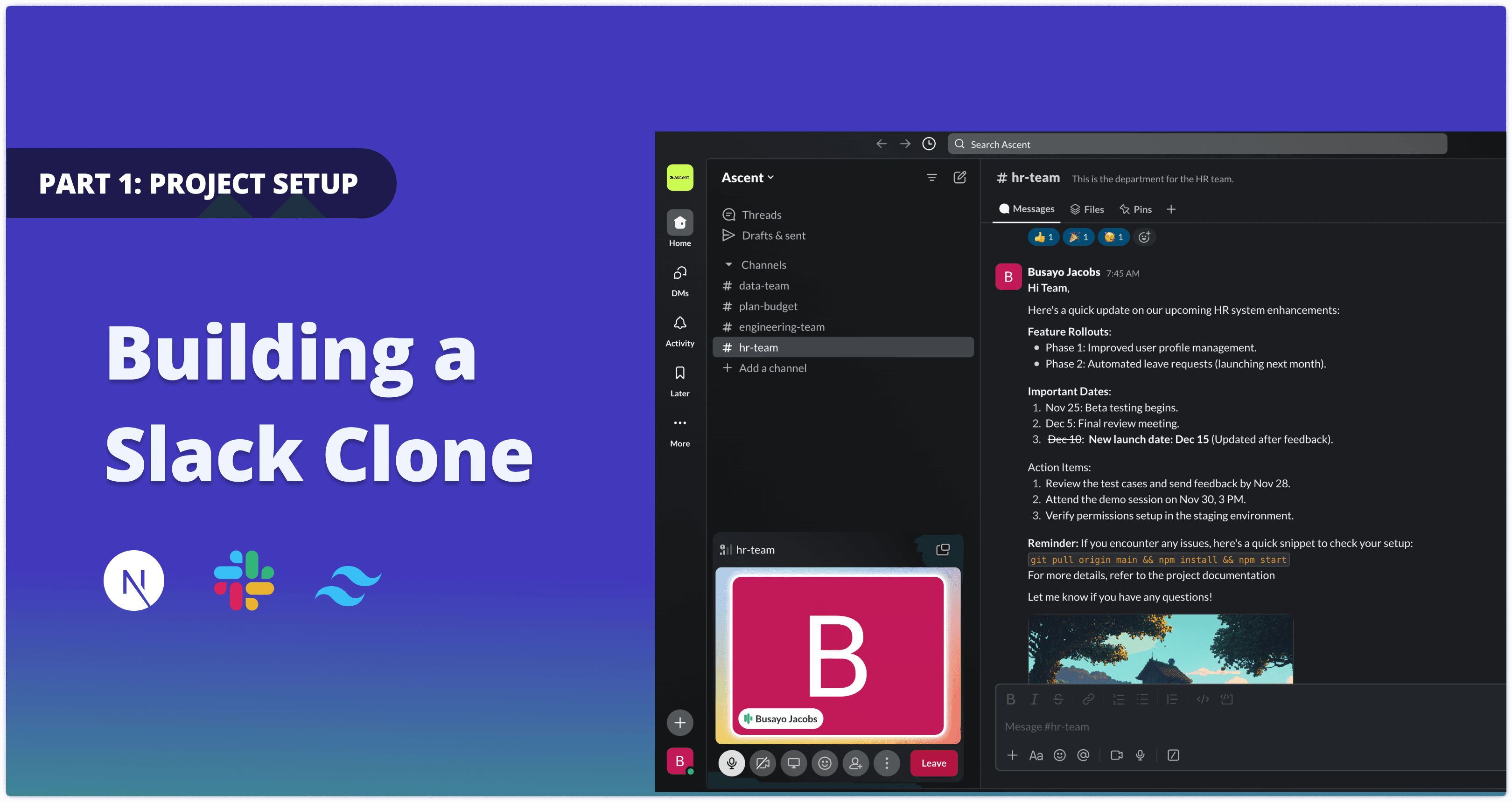 Building a Slack Clone with Next.js and TailwindCSS