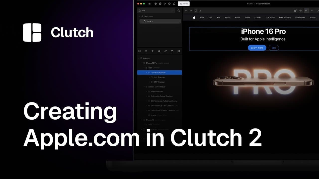 Creating Apple's Website In Clutch (Part 2)
